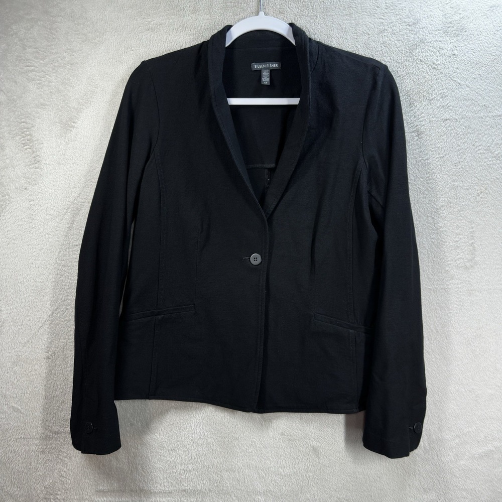 Eileen Fisher Jacket Blazer Cardigan Topper Quiet‎ Luxury Minimalist Career Sz S